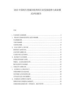 2025中国再生资源回收利用行业发展趋势与商业模式评估报告.docx