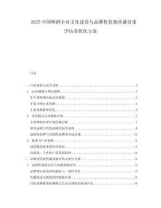 2025中国啤酒企业文化建设与品牌价值观传播效果评估及优化方案.docx