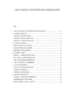 2025中国页岩气开发经济性评估与政策导向研究.docx