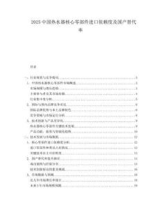 2025中国热水器核心零部件进口依赖度及国产替代率.docx