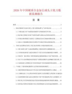 2026年中国硬质合金加长球头立铣刀数据监测报告.docx