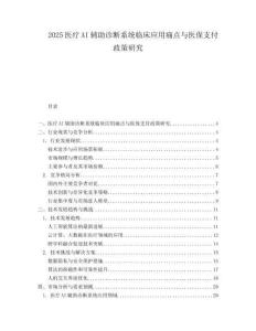 2025医疗AI辅助诊断系统临床应用痛点与医保支付政策研究.docx