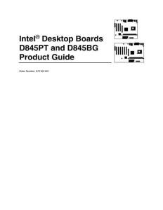 Intel英特尔Desktop Boards D845PT&D845BG产品说明书