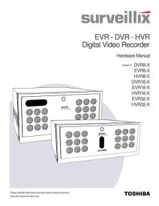 TOSHIBA东芝DVR8-X&EVR8-X硬件手册