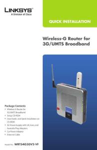LINKSYS领势WRT54G3GV2-VF 使用说明书