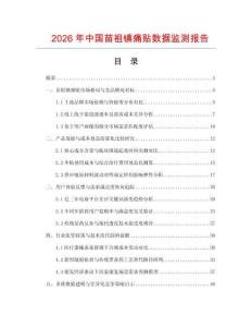 2026年中国苗祖镇痛贴数据监测报告.docx