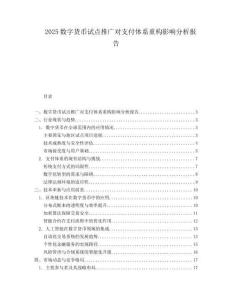 2025数字货币试点推广对支付体系重构影响分析报告.docx
