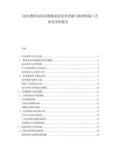 2025燃料电池双极板涂层技术突破与批量制备工艺优化分析报告.docx
