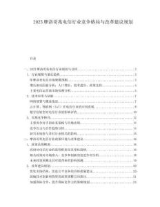 2025摩洛哥兆电信行业竞争格局与改革建议规划.docx