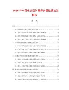 2026年中国组合型防雷保安器数据监测报告.docx