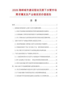 2026海绵城市建设驱动无筋下水管市场需求爆发及产业链投资价值报告.docx