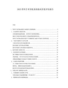 2025骨科手术导航系统临床价值评估报告.docx