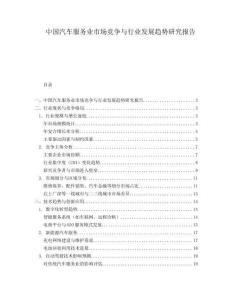 中国汽车服务业市场竞争与行业发展趋势研究报告.docx