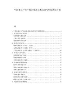 中国番茄汁生产废水处理技术比较与环保达标方案.docx