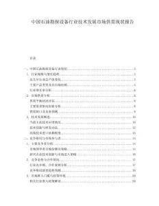 中国石油勘探设备行业技术发展市场供需现状报告.docx
