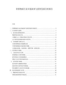 智慧物流行业市场前景与投资发展分析报告.docx