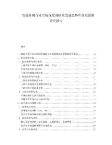 智能升级行业市场深度调研及发展趋势和前景预测研究报告.docx