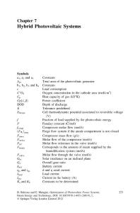 光伏发电系统优化Optimization of Photovoltaic Power Systems7Hybrid Photovoltaic Systems