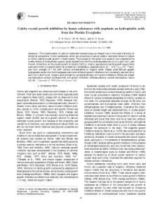 Calcite crystal growth inhibition by humic substances with