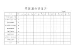 清洁卫生评分表