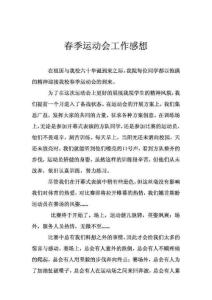(最新工作總結)春運會工作總結
