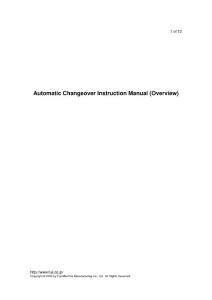 Automatic Changeover Function Guide _Overview