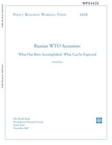 Russian WTO Accession