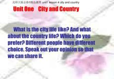 北师大版必修1精品课件 unit1 lesson 4 city and country