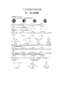八年級數(shù)學(xué)軸對稱第十二單元檢測題