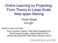 Online Passive-Aggressive Algorithms