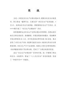 安全知识宣传简报