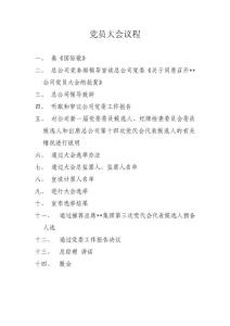 党员大会议程