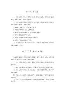 審計科工作制度【共享精品-doc】