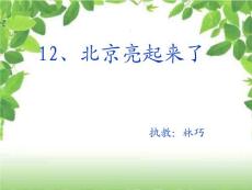 北京亮起来了教学PPT课件人教版语文二年级下册第12课