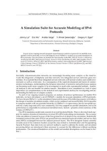 A Simulation Suite for Accurate Modeling of IPv6