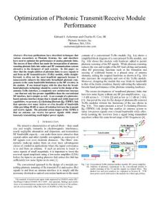 Optimization of Photonic Transmit-Receive Module Performance