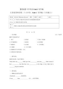【教案】中学英语Unit 1导学稿