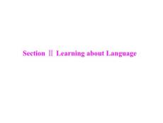 unit 5 Theme parks section __ learning about language 课件（人教版必修4）