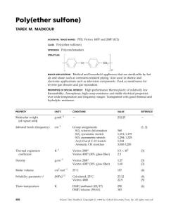 聚醚砜的性質(zhì)
