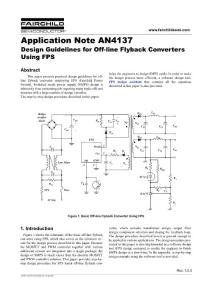 Fairchild AN-4137 Design Guidelines for Off-line Flyback Converters Using FPS