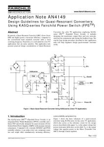 Fairchild AN-4149 Design Guidelines for Quasi-Resonant Converters Using KA5Q-series Fairchild Power Switch