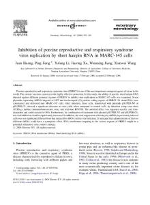 Inhibition of porcine reproductive and respiratory syndrome