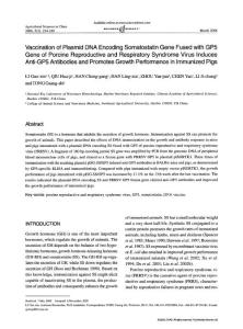 Vaccination of Plasmid DNA Encoding Somatostatin Gene Fused with GP5