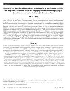 Assessing the duration of persistence and shedding of porcine reproductive and respiratory syndrome virus in a large population of breeding-age gilts