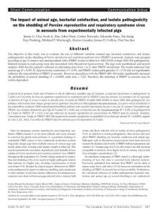 The impact of animal age bacterial coinfection and isolate pathogenicity on the shedding of Porcine reproductive and respiratory syndrome virus in aerosols from experimentally infected pigs