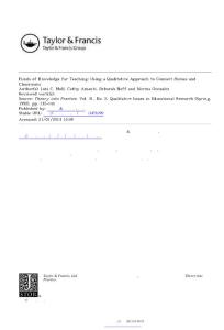 Funds of Knowledge for Teaching