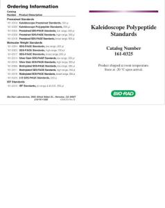 Kaleidoscope Polypeptide Standards - Bio-Rad