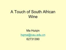 A Touch of South African Wine