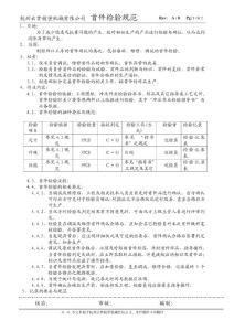首件檢驗(yàn)規(guī)范