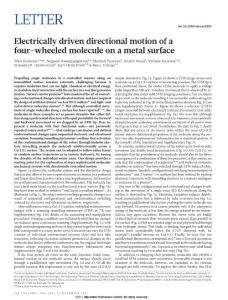 [2011][Ntaure]Electrically driven directional motion of a four-wheeled molecule on a metal surface